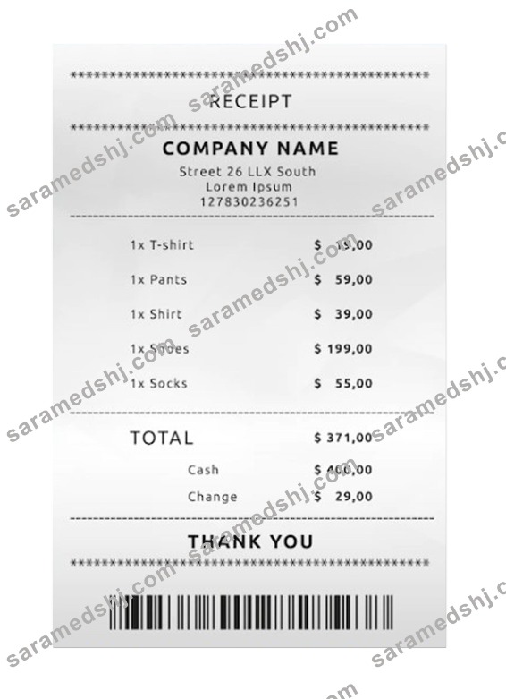 COMPANY payment receipt
